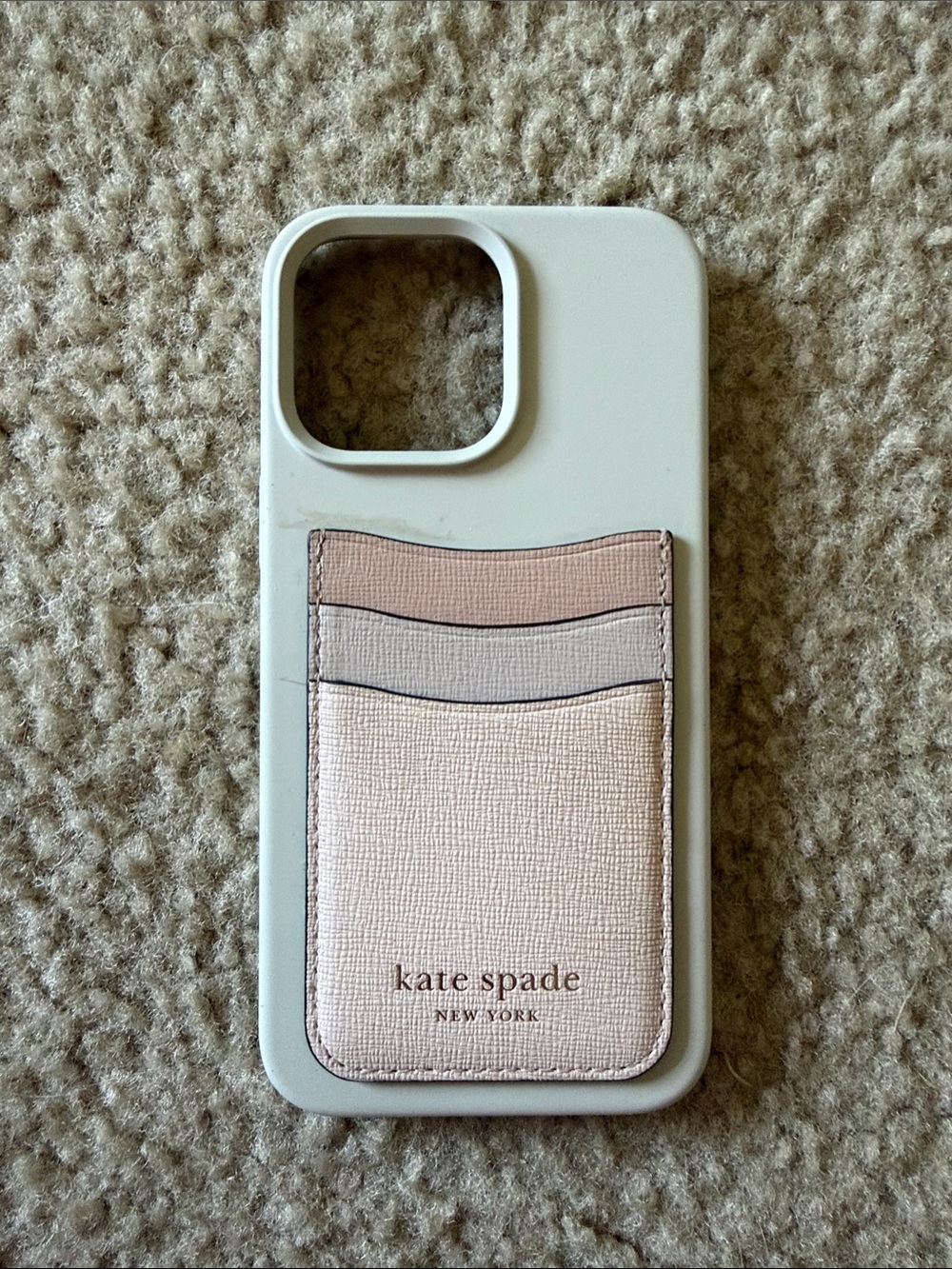 14 pro max kate spade Light Pink & Pale Pink Card Slot Phone Case